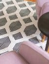 Marbella Meadows Collection Area Rug - Sierra Rectangle Black  lifestyle 18