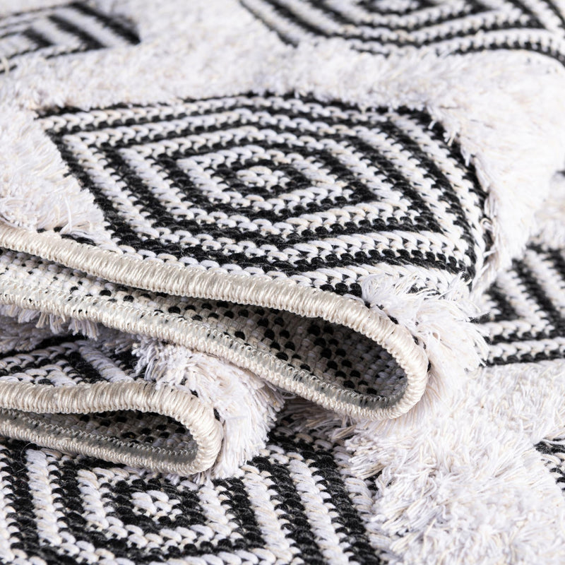 Marbella Meadows Collection Area Rug - Sierra Rectangle Black  lifestyle 22