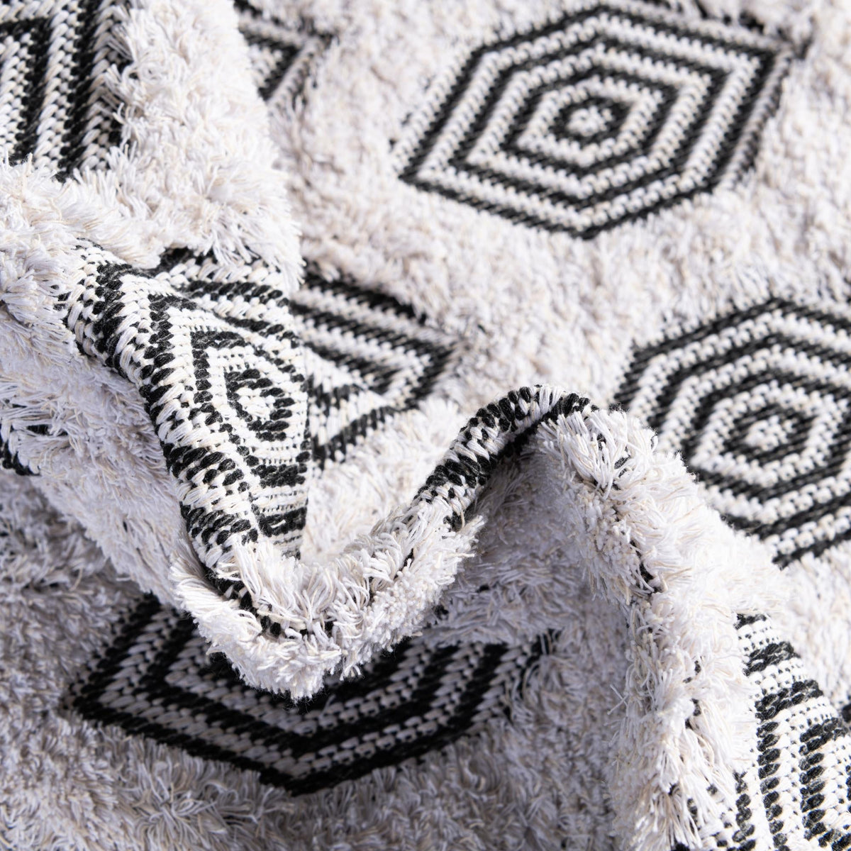 Marbella Meadows Collection Area Rug - Sierra Rectangle Black  lifestyle 32