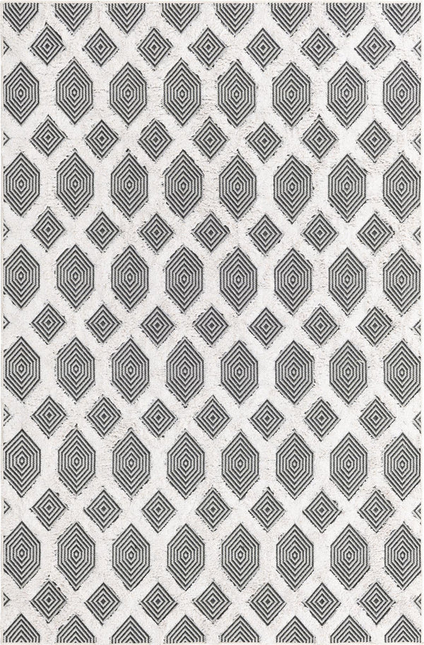 Marbella Meadows Collection Area Rug - Sierra Rectangle Black  lifestyle 4