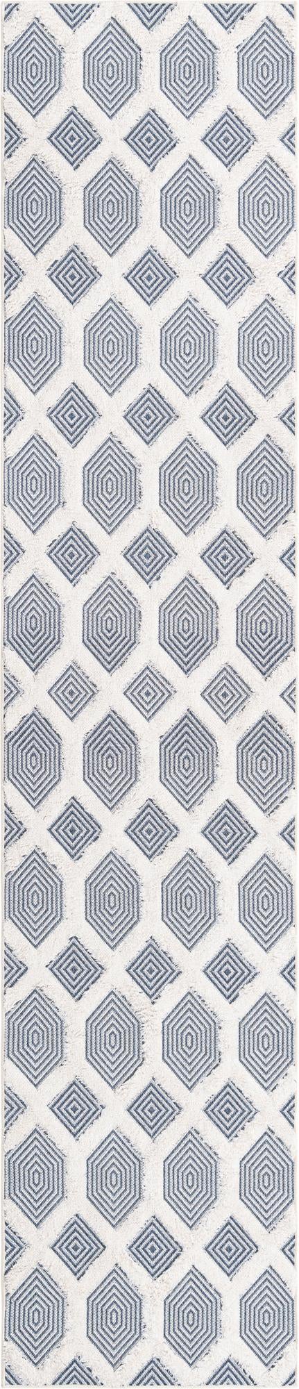 Marbella Meadows Collection Area Rug - Sierra Runner Navy Blue  lifestyle 68
