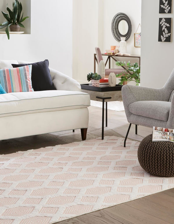 Marbella Meadows Collection Area Rug - Sierra Rectangle Pink  lifestyle 20