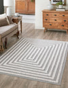 Marbella Meadows Collection Area Rug -  Costa Rectangle Anthracite Gray  lifestyle 5