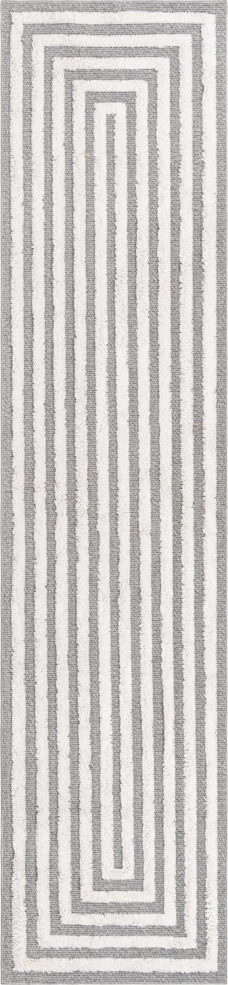 Marbella Meadows Collection Area Rug -  Costa Runner Anthracite Gray  lifestyle 78