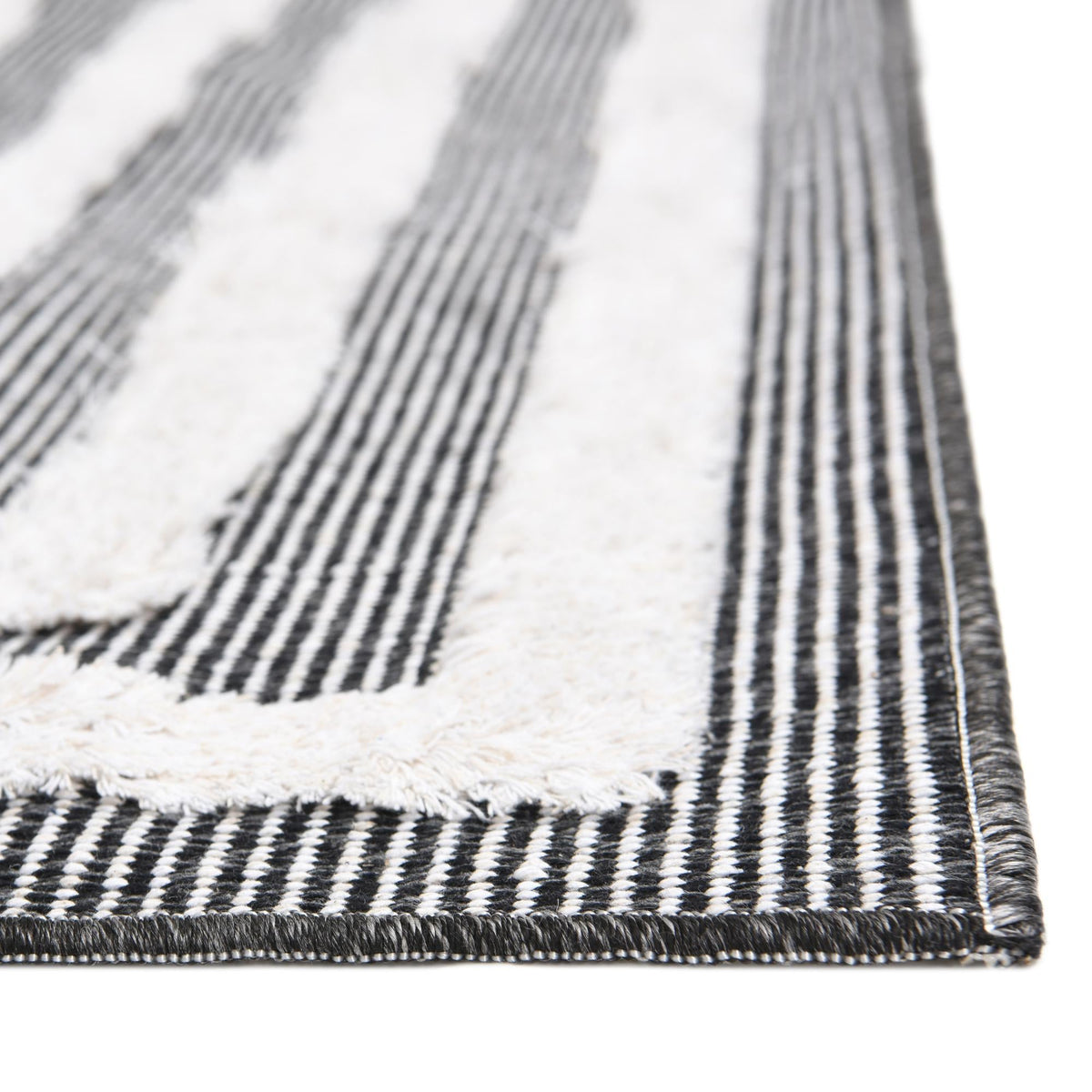 Marbella Meadows Collection Area Rug -  Costa Rectangle Black  lifestyle 40