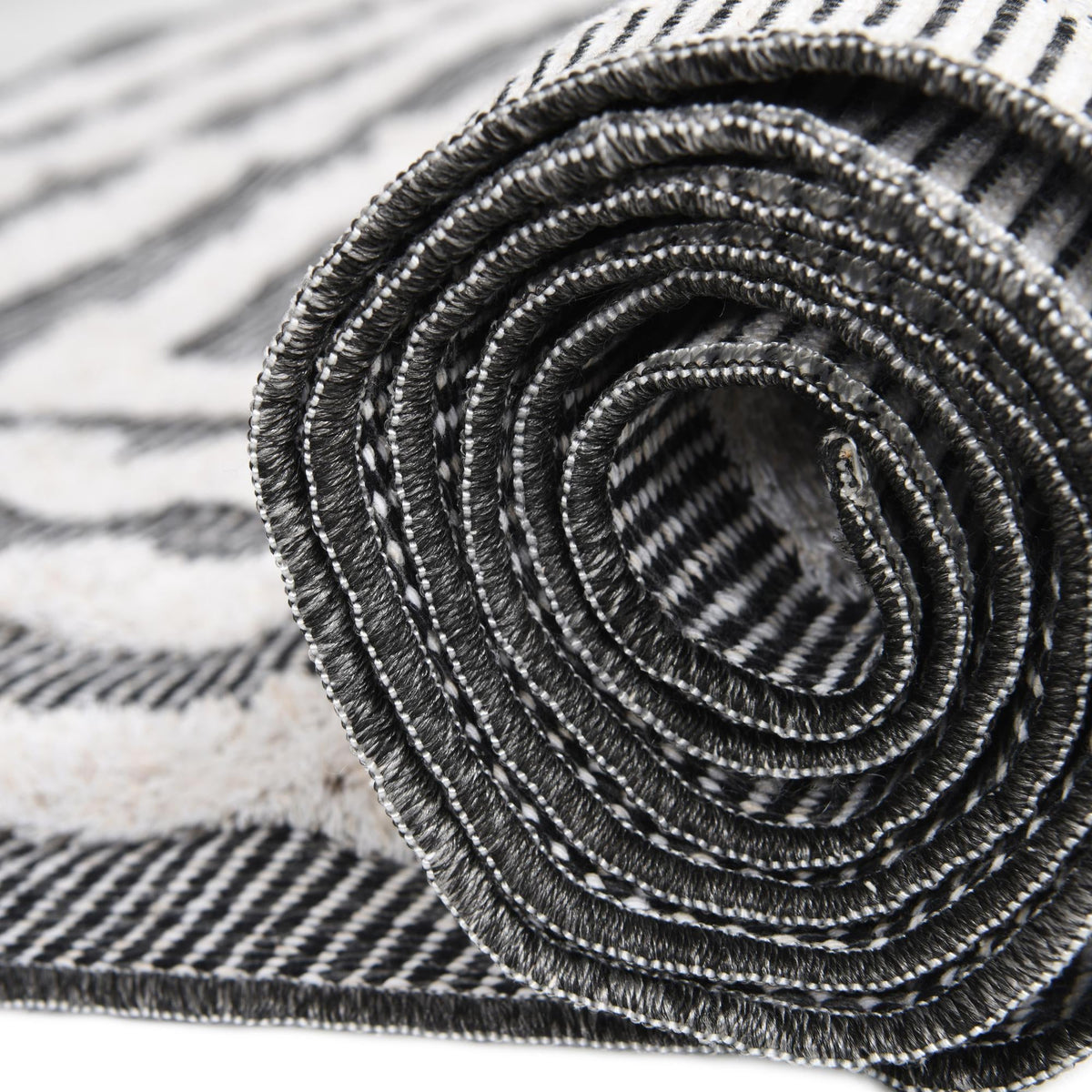 Marbella Meadows Collection Area Rug -  Costa Rectangle Black  lifestyle 64