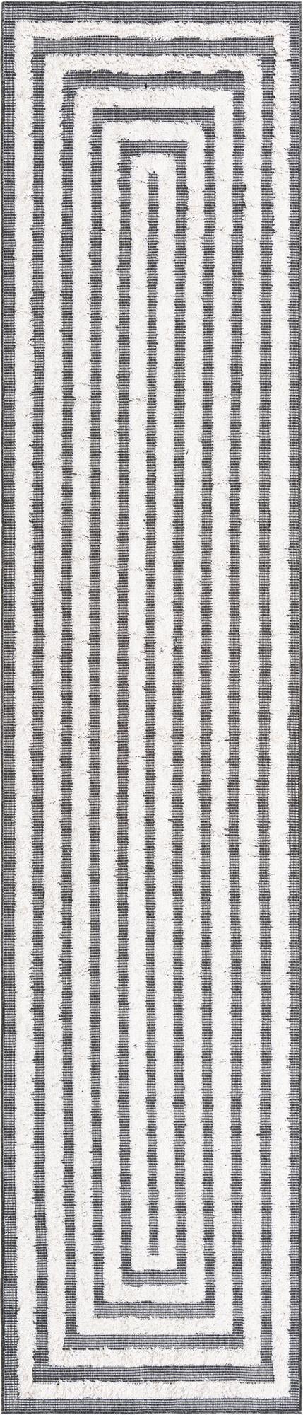 Marbella Meadows Collection Area Rug -  Costa Runner Black  lifestyle 79