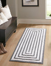 Marbella Meadows Collection Area Rug -  Costa Runner Black  lifestyle 78