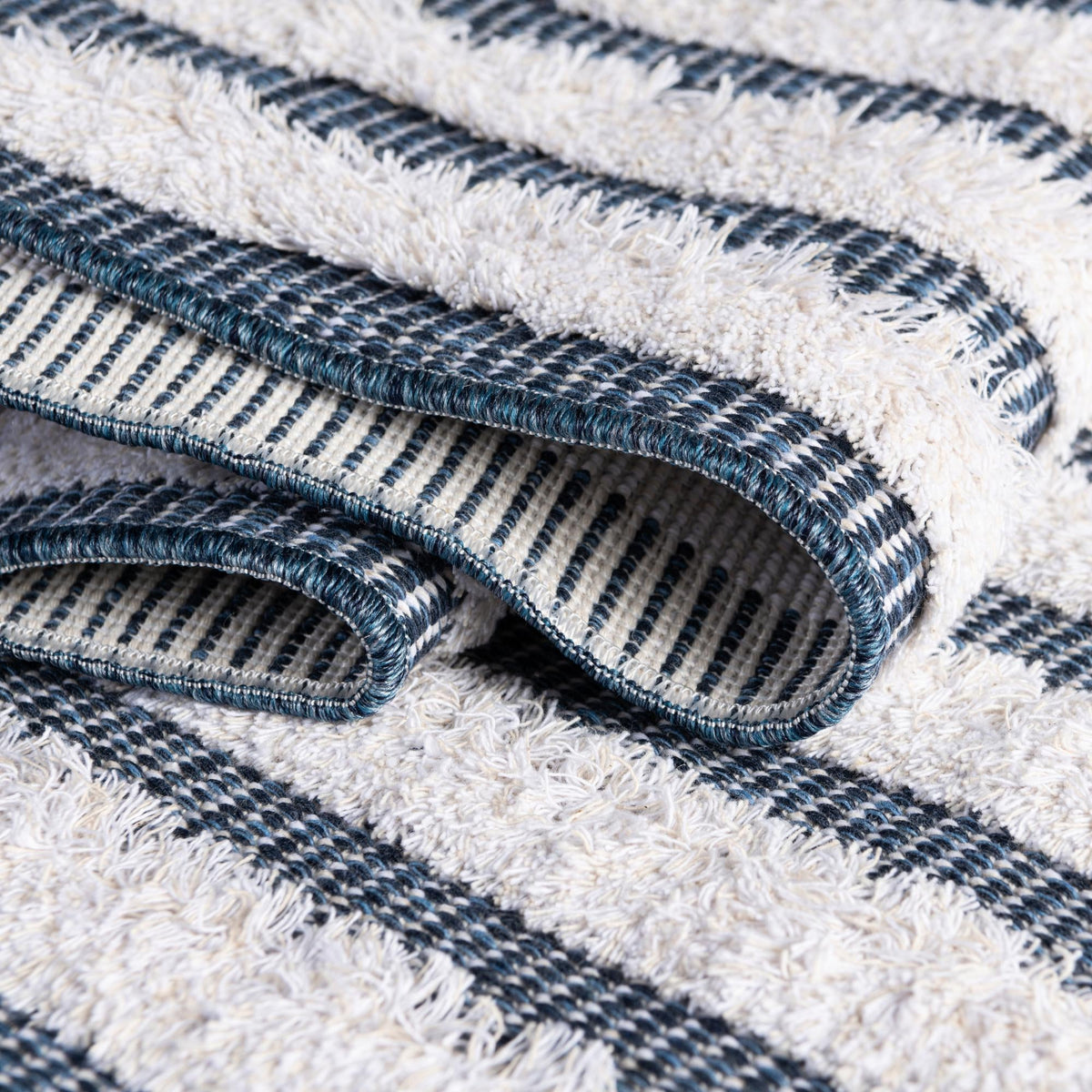 Marbella Meadows Collection Area Rug -  Costa Rectangle Navy Blue  lifestyle 15