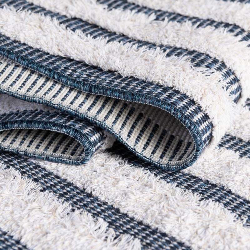 Marbella Meadows Collection Area Rug -  Costa Rectangle Navy Blue  lifestyle 15