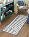 Marbella Meadows Collection Area Rug -  Costa Runner Navy Blue  lifestyle 79