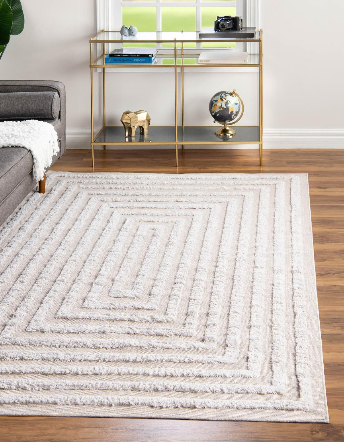 Marbella Meadows Collection Area Rug -  Costa Rectangle Beige  lifestyle 8