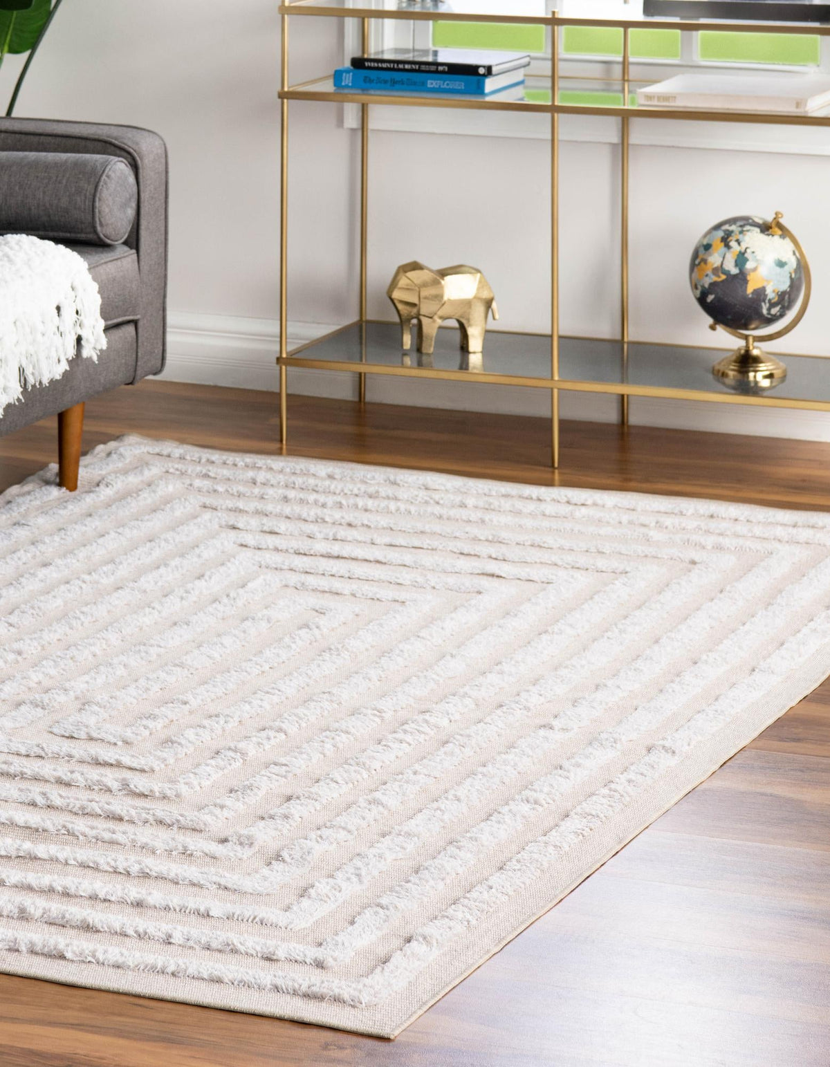 Marbella Meadows Collection Area Rug -  Costa Rectangle Beige  lifestyle 12