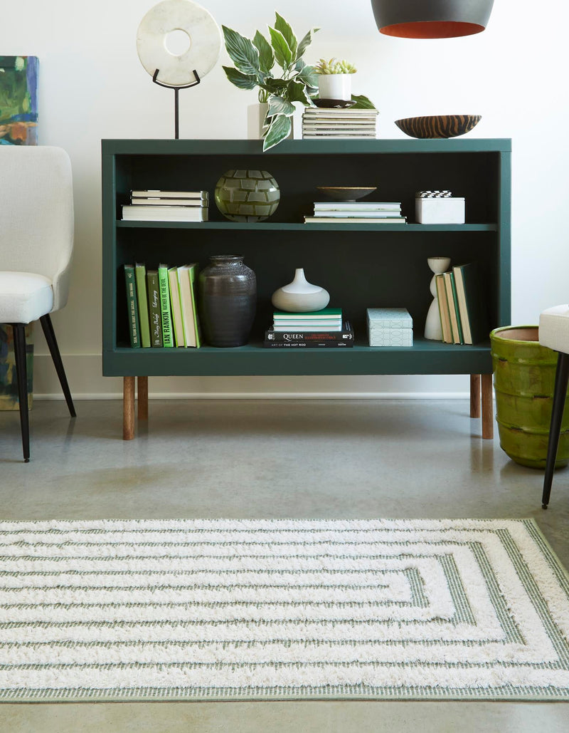 Marbella Meadows Collection Area Rug -  Costa Runner Green  lifestyle 87