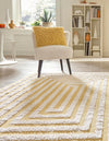 Marbella Meadows Collection Area Rug -  Costa Rectangle Yellow  lifestyle 10