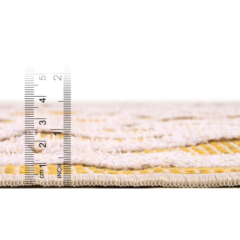 Marbella Meadows Collection Area Rug -  Costa Rectangle Yellow  lifestyle 14