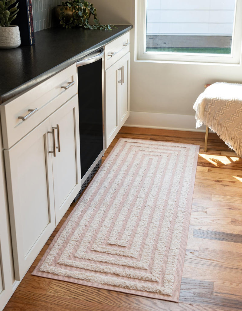Marbella Meadows Collection Area Rug -  Costa Runner Pink  lifestyle 50