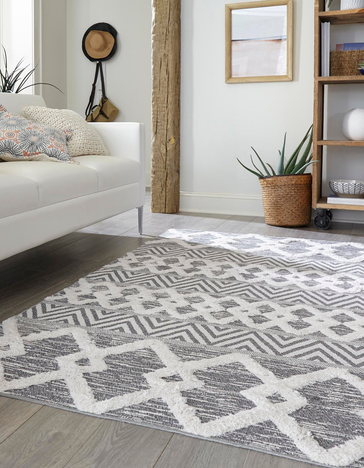 Marbella Meadows Collection Area Rug -  Solana Rectangle Anthracite Gray  lifestyle 13