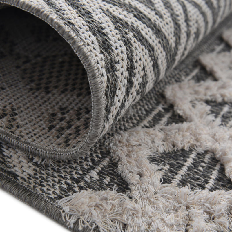 Marbella Meadows Collection Area Rug -  Solana Runner Anthracite Gray  lifestyle 43