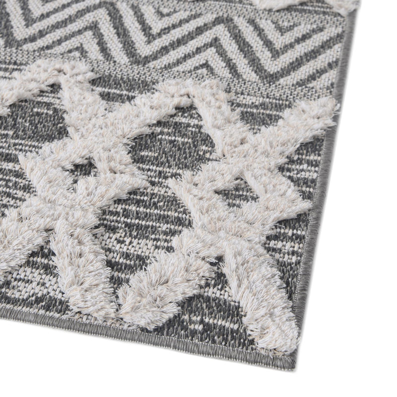 Marbella Meadows Collection Area Rug -  Solana Runner Anthracite Gray  lifestyle 46