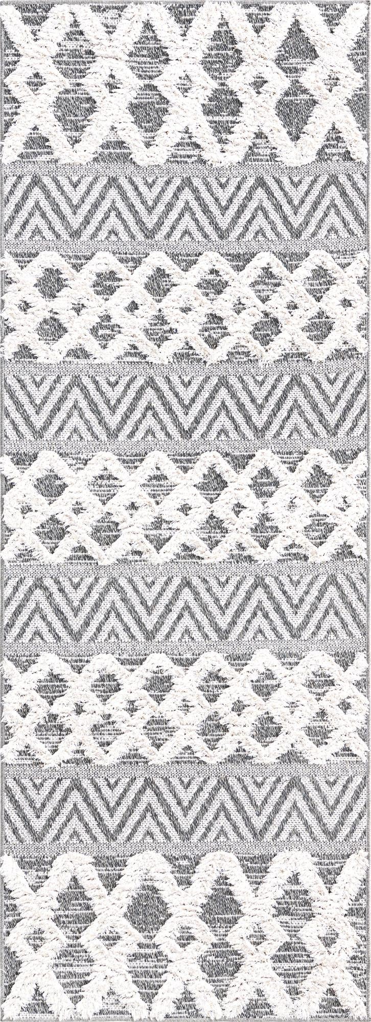 Marbella Meadows Collection Area Rug -  Solana Runner Anthracite Gray  lifestyle 31