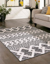 Marbella Meadows Collection Area Rug -  Solana Rectangle Black  lifestyle 14