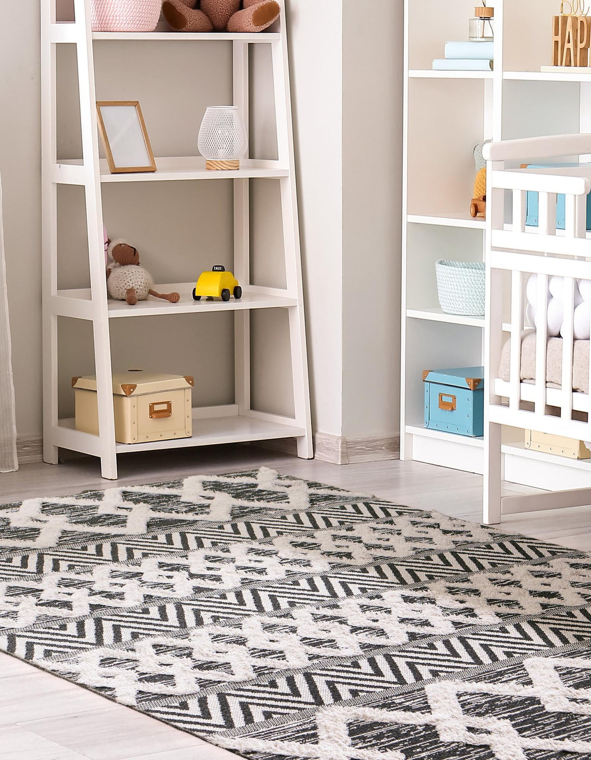 Marbella Meadows Collection Area Rug -  Solana Rectangle Black  lifestyle 16