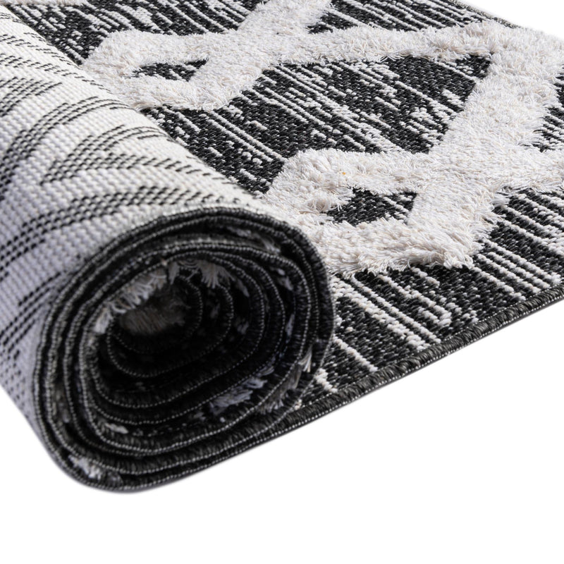 Marbella Meadows Collection Area Rug -  Solana Rectangle Black  lifestyle 41