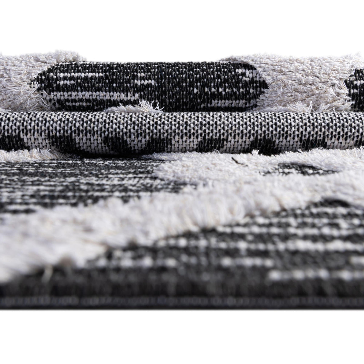 Marbella Meadows Collection Area Rug -  Solana Rectangle Black  lifestyle 45