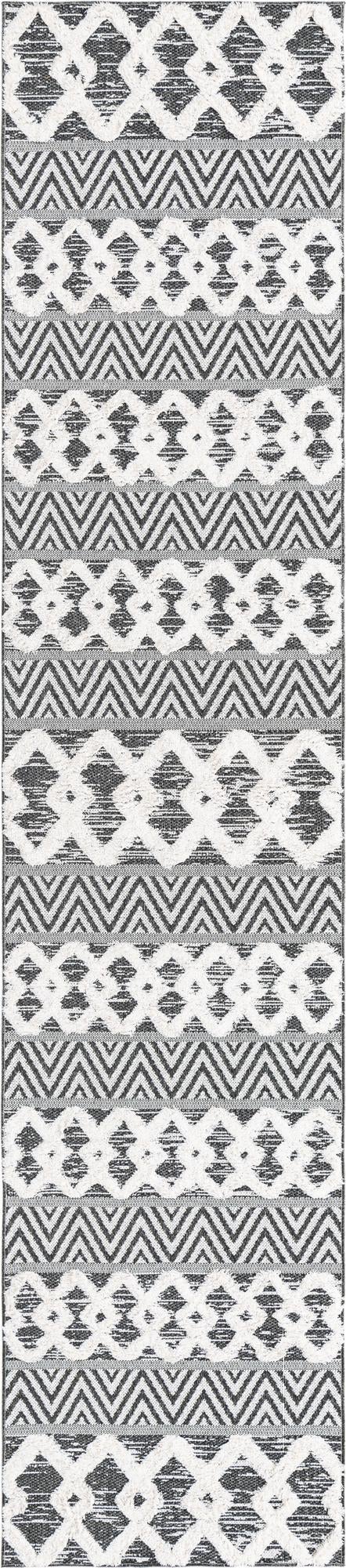 Marbella Meadows Collection Area Rug -  Solana Runner Black  lifestyle 50
