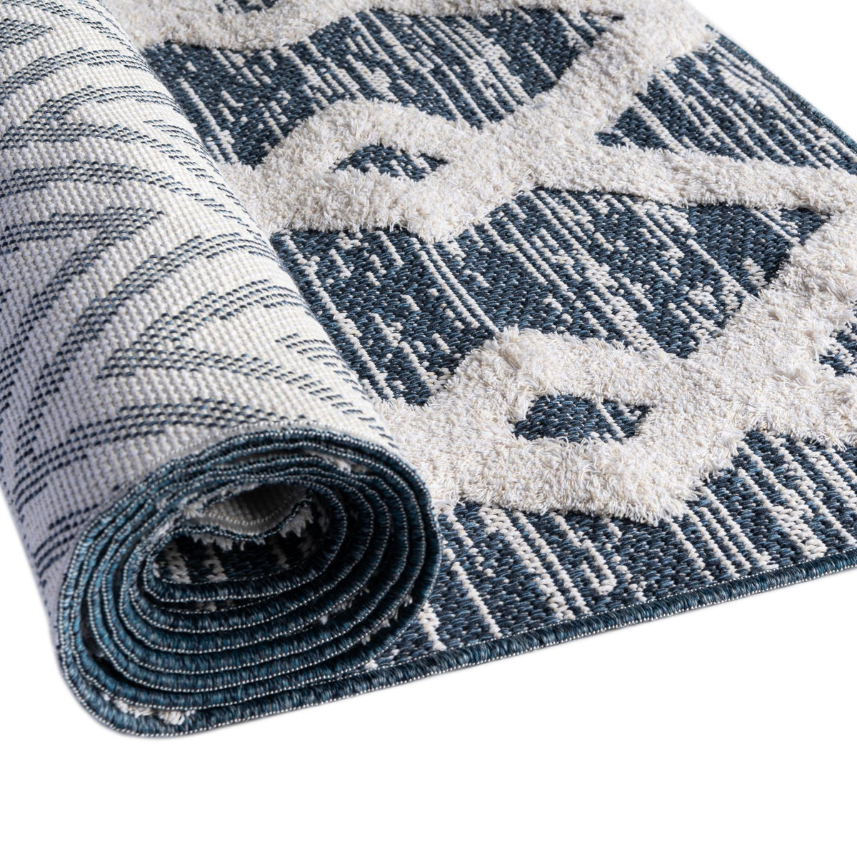 Marbella Meadows Collection Area Rug -  Solana Rectangle Navy Blue  lifestyle 26