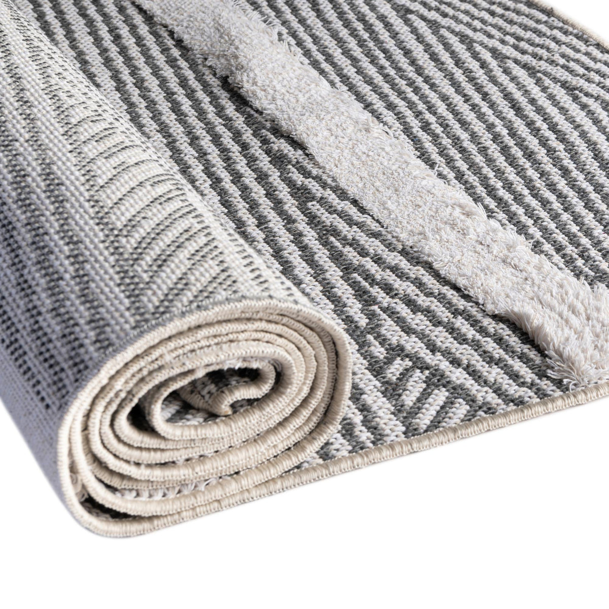 Marbella Meadows Collection Area Rug -  Alhambra Rectangle Anthracite Gray  lifestyle 31