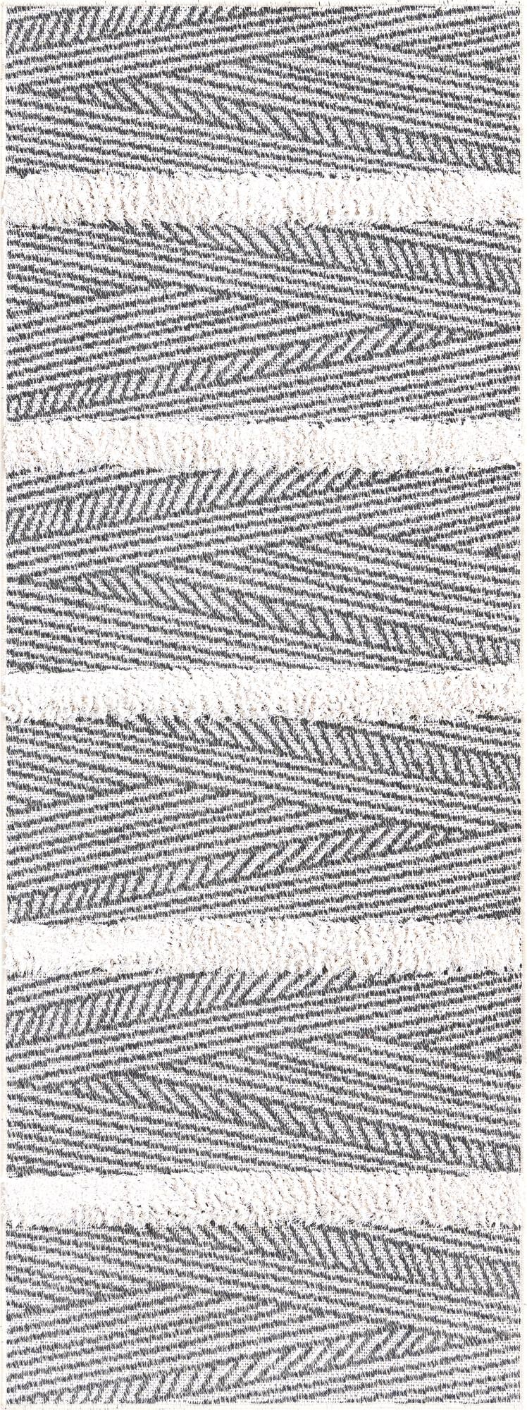 Marbella Meadows Collection Area Rug -  Alhambra Runner Anthracite Gray  lifestyle 37
