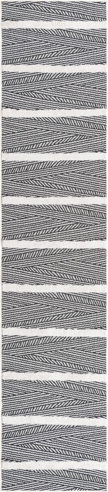 Marbella Meadows Collection Area Rug -  Alhambra Runner Black  lifestyle 60