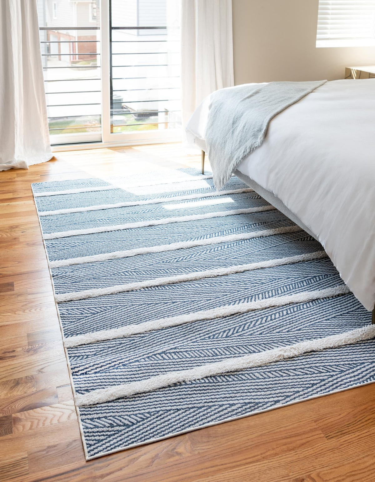 Marbella Meadows Collection Area Rug -  Alhambra Rectangle Navy Blue  lifestyle 9