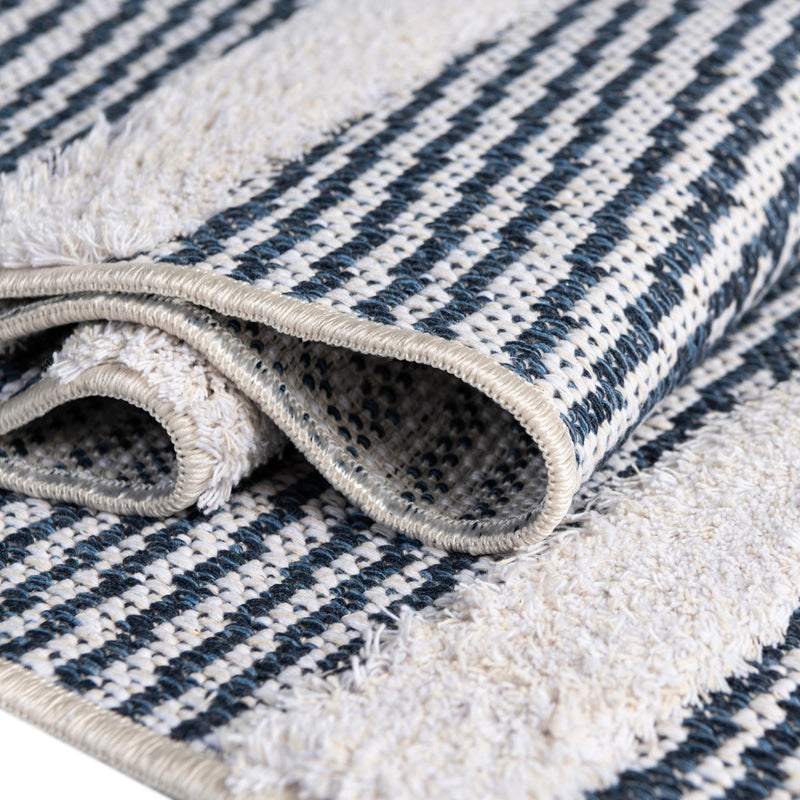 Marbella Meadows Collection Area Rug -  Alhambra Runner Navy Blue  lifestyle 47