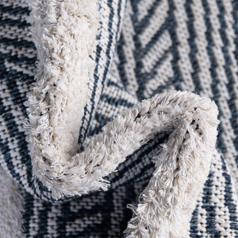 Marbella Meadows Collection Area Rug -  Alhambra Runner Navy Blue  lifestyle 53