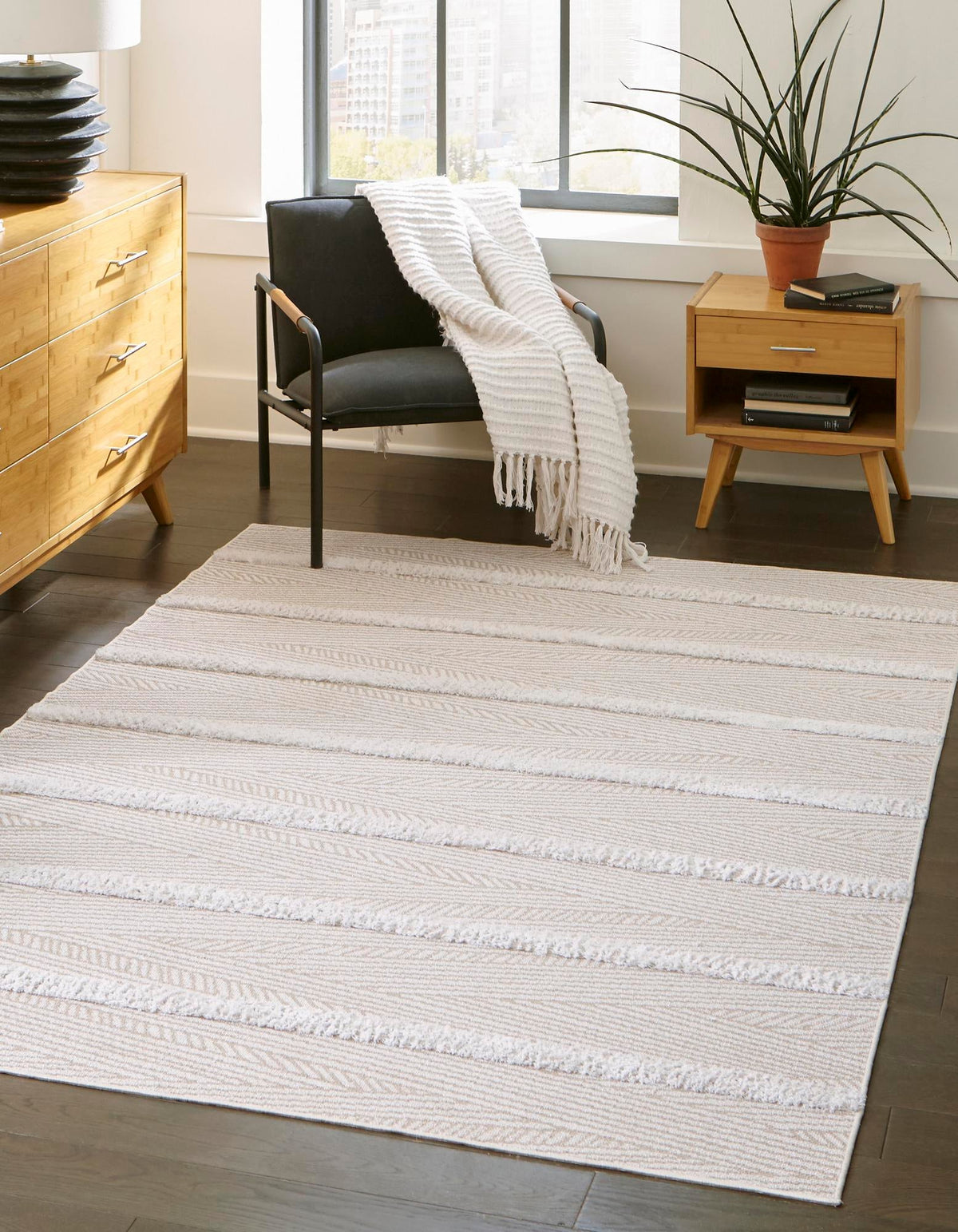 Marbella Meadows Collection Area Rug -  Alhambra Rectangle Beige  lifestyle 5