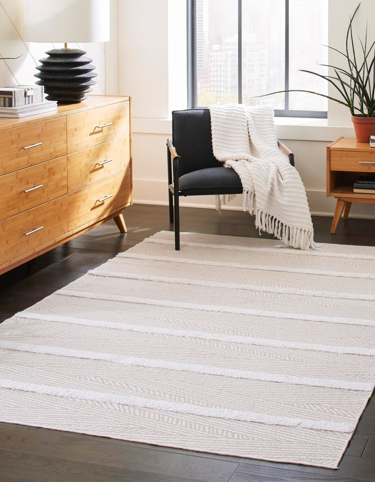 Marbella Meadows Collection Area Rug -  Alhambra Rectangle Beige  lifestyle 8