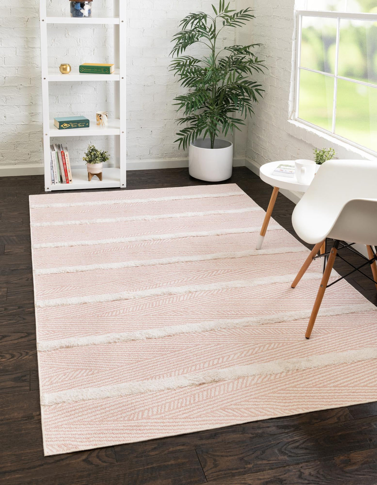 Marbella Meadows Collection Area Rug -  Alhambra Rectangle Pink  lifestyle 4