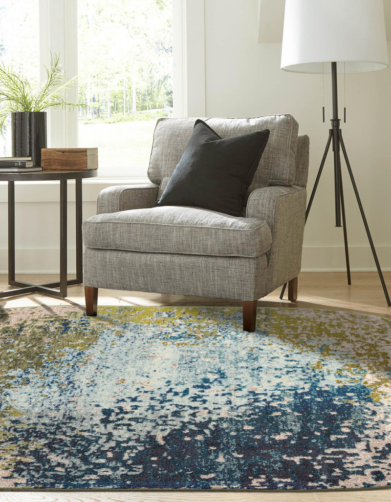 Marrakesh Elegance Collection Area Rug -  Boujad Oval Blue  lifestyle 41