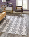 Marbella Meadows Collection Area Rug -  Azul Rectangle Anthracite Gray  lifestyle 4