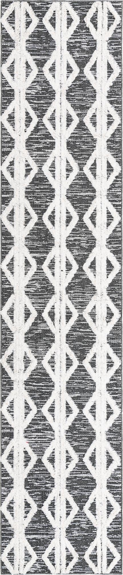 Marbella Meadows Collection Area Rug -  Azul Runner Black  lifestyle 58