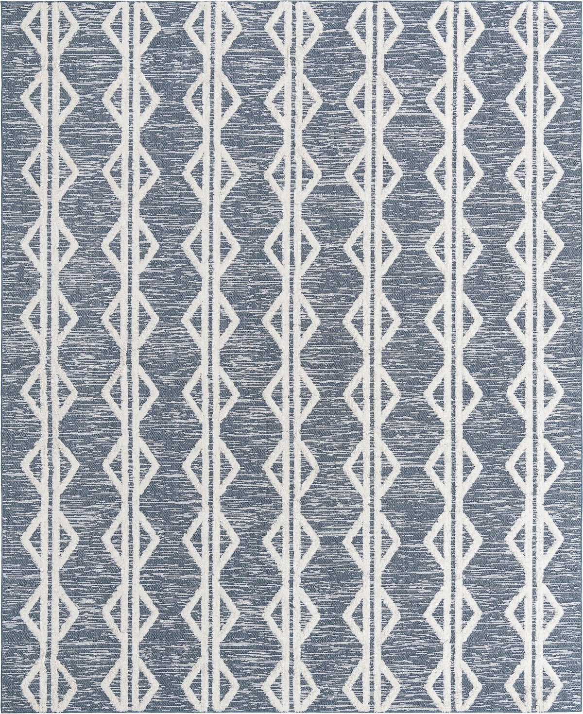 Marbella Meadows Collection Area Rug -  Azul Rectangle Navy Blue  lifestyle 5