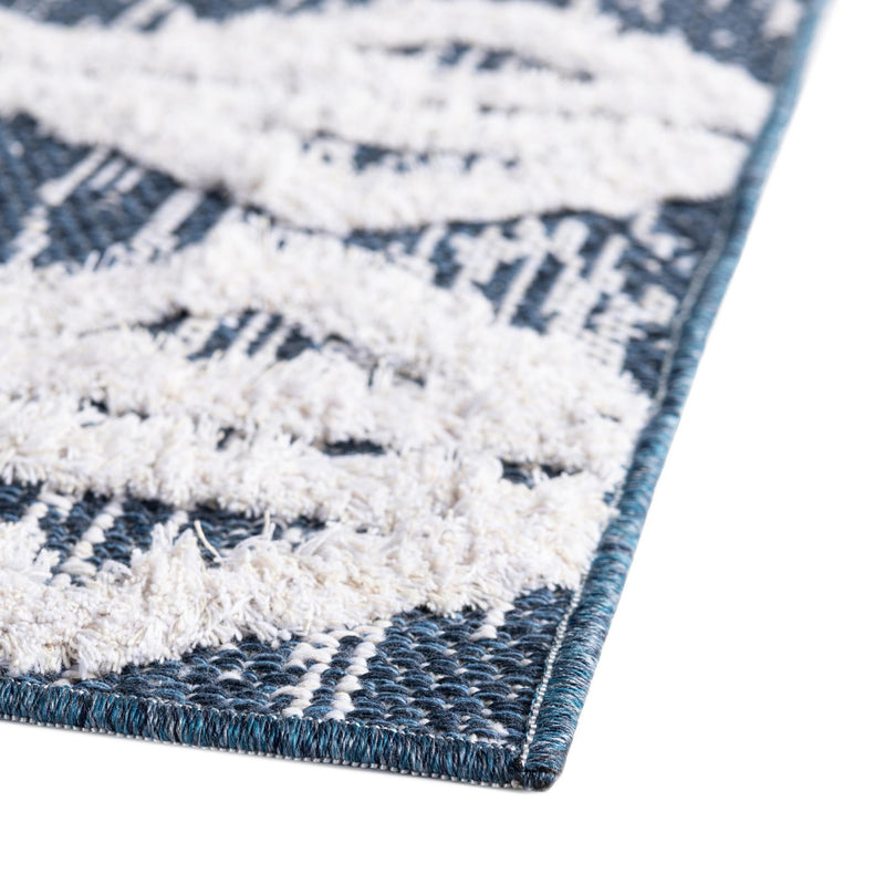 Marbella Meadows Collection Area Rug -  Azul Rectangle Navy Blue  lifestyle 25