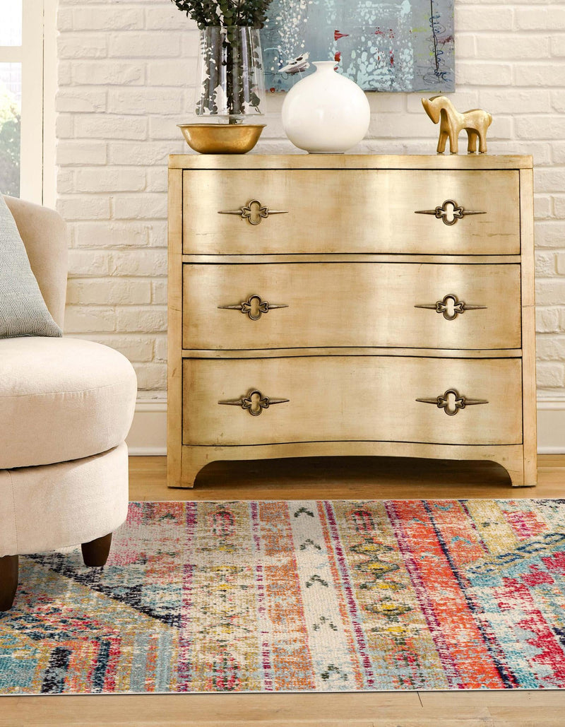 Sedona Vista Collection Area Rug -  Cholla Square Multi  lifestyle 50