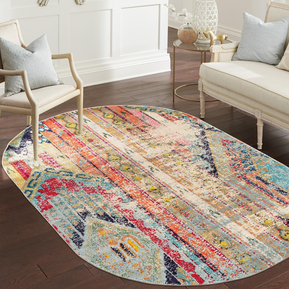 Sedona Vista Collection Area Rug -  Cholla Oval Multi  lifestyle 119