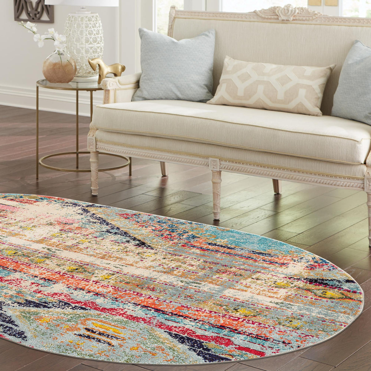 Sedona Vista Collection Area Rug -  Cholla Oval Multi  lifestyle 122