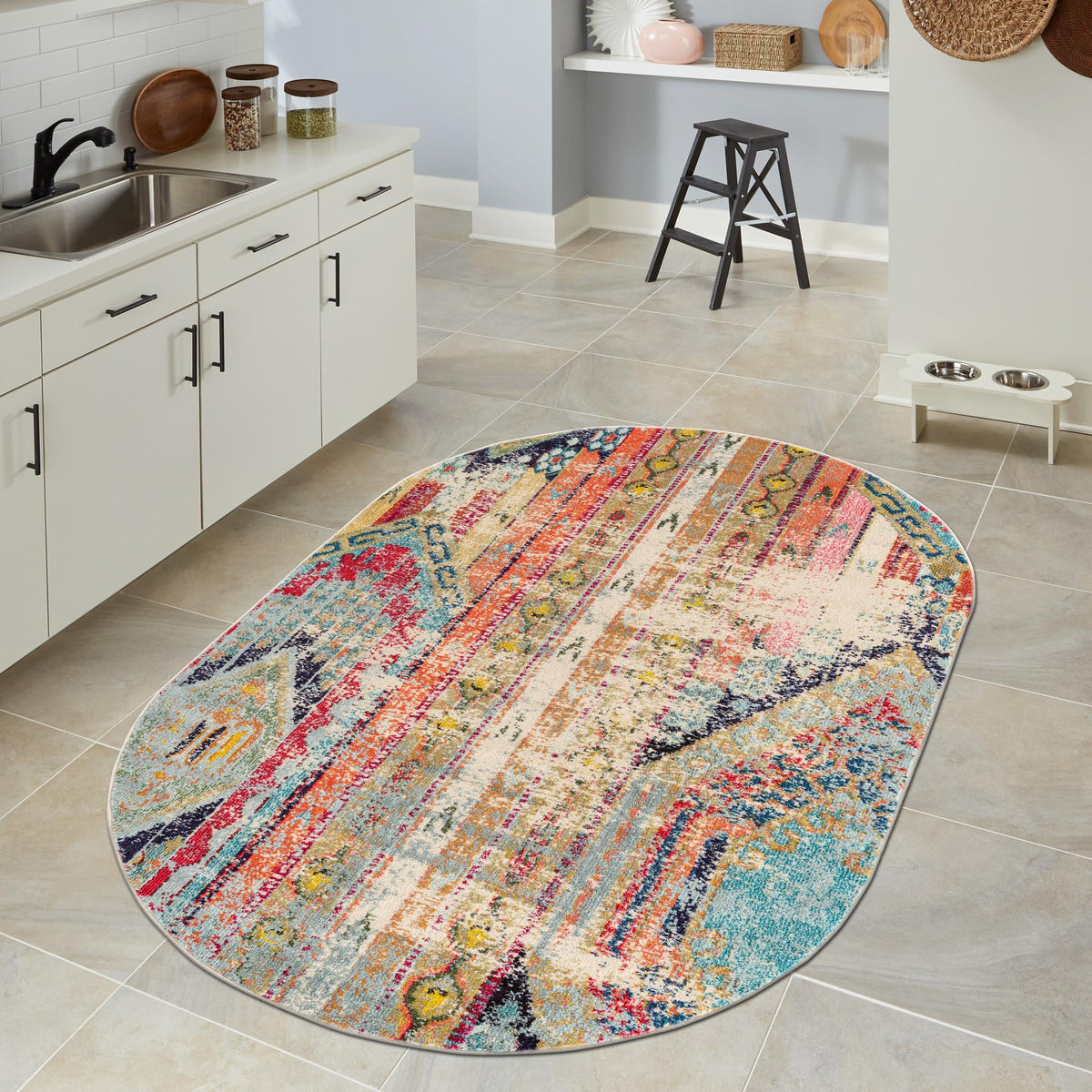 Sedona Vista Collection Area Rug -  Cholla Oval Multi  lifestyle 126
