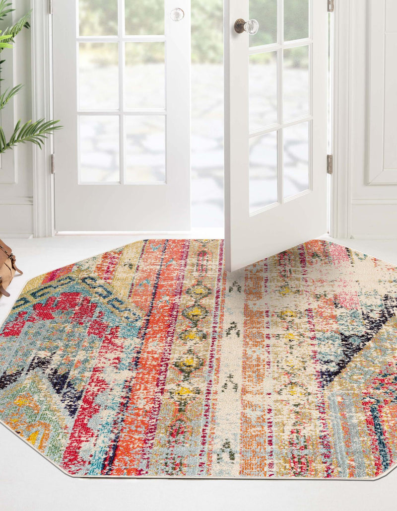 Sedona Vista Collection Area Rug -  Cholla Octagon Multi  lifestyle 31